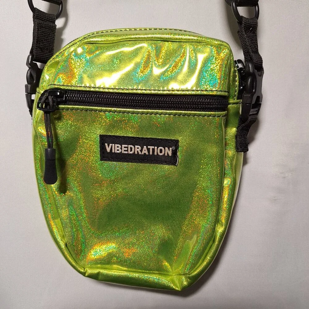 Vibedration Messenger/Crossbody Bag - yellow-green glitter - used - Picture 1 of 11